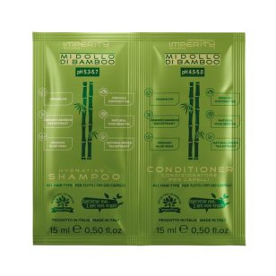   Organic Midollo Di Bamboo Ikertasak, SLS Mentes Sampon és Parabén Mentes Kondicionáló 2x15ml IP