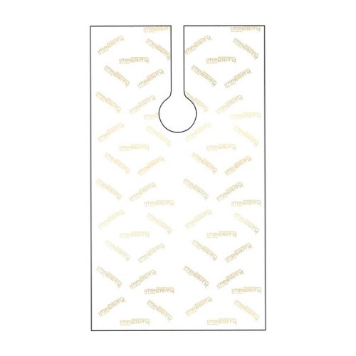 Imperity® Logóval Ellátott eldobható festőkendő, áttetsző fehér & arany S16-L (1 csomag=20db)
