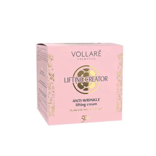 VOLLARÉ AGE CREATOR 50+ HYALURONSAVAS ÉS NÖVÉNYI PEPTIDES BŐRFESZESÍTŐ ARCKRÉM 50ML 
