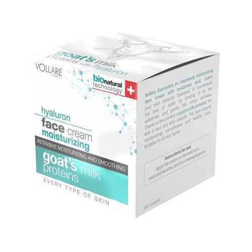 Vollare hidratáló arckrém hialuronsavval és kecsketejjel 50 ml 